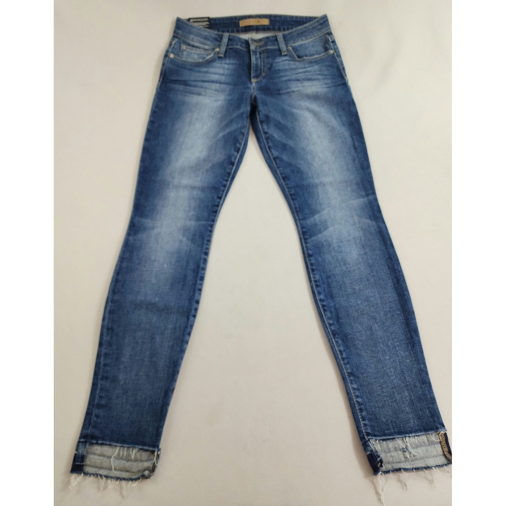 Joe's Jeans Womens Skinny Ankle Blue Denim Raw Hem Jeans Size 27